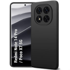 POCO X7 5G Black Silicon Case - Image 1