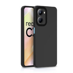 REALME C33 Black Silicon Case - Image 1
