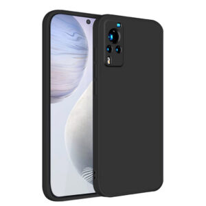 VIVO X60 5G Black Silicon Case - Image 1