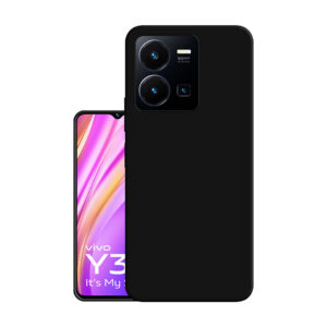 VIVO Y35 Black Silicon Case - Image 1