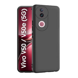 VIVO V50E, VIVO V50 5G, VIVO T4R Black Silicon Case - Image 1