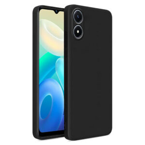VIVO Y02S Black Silicon Case - Image 1