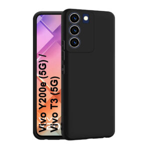 VIVO Y200E 5G Black Silicon Case - Image 1