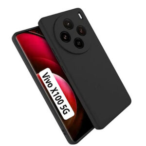 VIVO X100 5G Black Silicon Case - Image 1