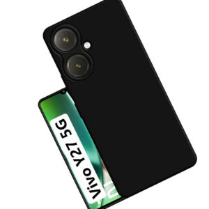 VIVO Y27 5G Black Silicon Case - Image 1