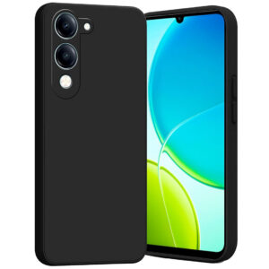 VIVO Y04 Black Silicon Case - Image 1