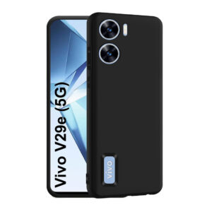 VIVO V29E 5G Black Silicon Case - Image 1