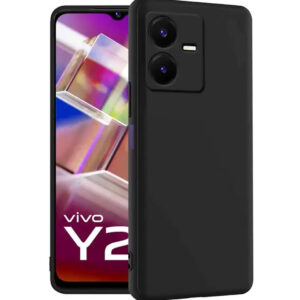 VIVO Y22 Black Silicon Case - Image 1