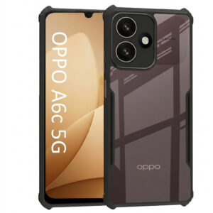 OPPO A6c 5G, Oppo A6c Black Silicon Case - Image 1