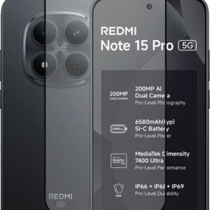 REDMI NOTE 15 PRO Edge To Edge Tempered Glass - Image 1