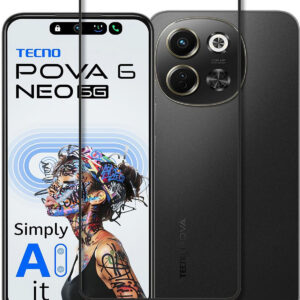 TECNO POVA 6 NEO 5G Edge To Edge Tempered Glass - Image 1
