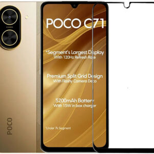 POCO C71 Edge To Edge Tempered Glass - Image 1