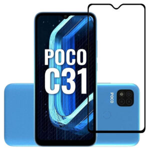 POCO C31 Edge To Edge Tempered Glass - Image 1