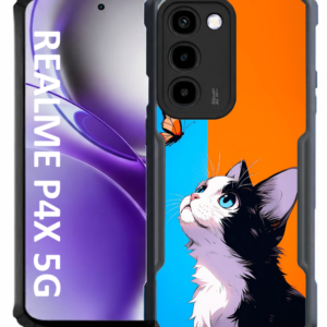 Cat With Butterfly two Colors — Realme P4x 5G - Image 1