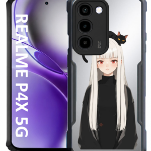Girl with CAt on Head — Realme P4x 5G - Image 1