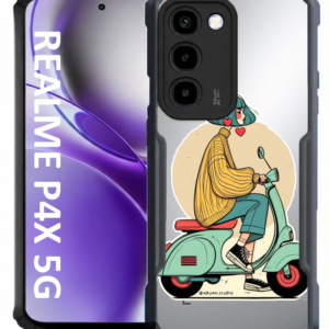 Girl On Green Scooter — Realme P4x 5G - Image 1